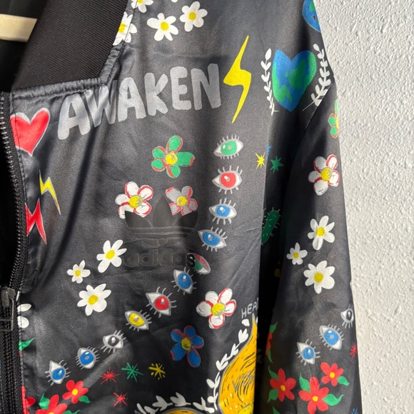 Adidas x Pharrell Williams Limited Edition Multi-Color Print Bomber Jacket - Picture 10 of 12